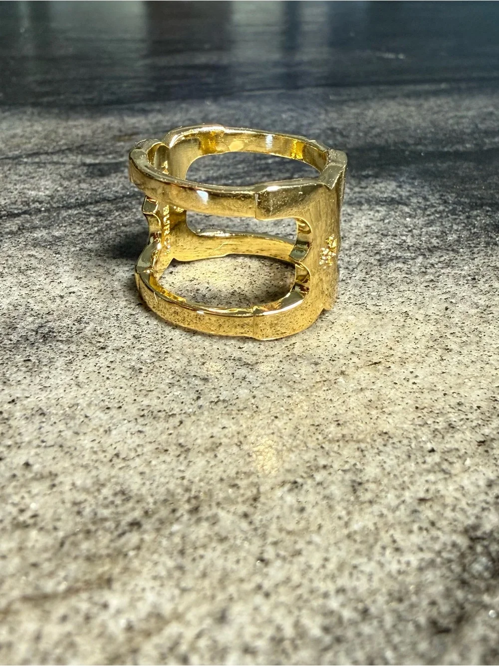 Tory Burch Gold Sculptural Statement Ring - Women Accessories